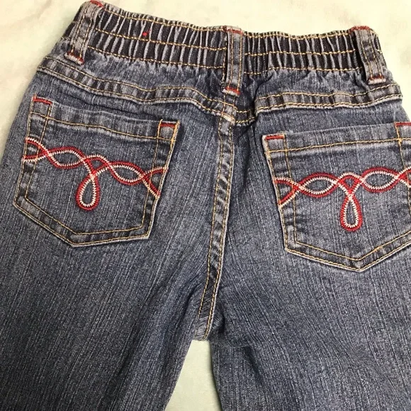 Little girls blue jeans with butterfly’s - Picture 2 of 4